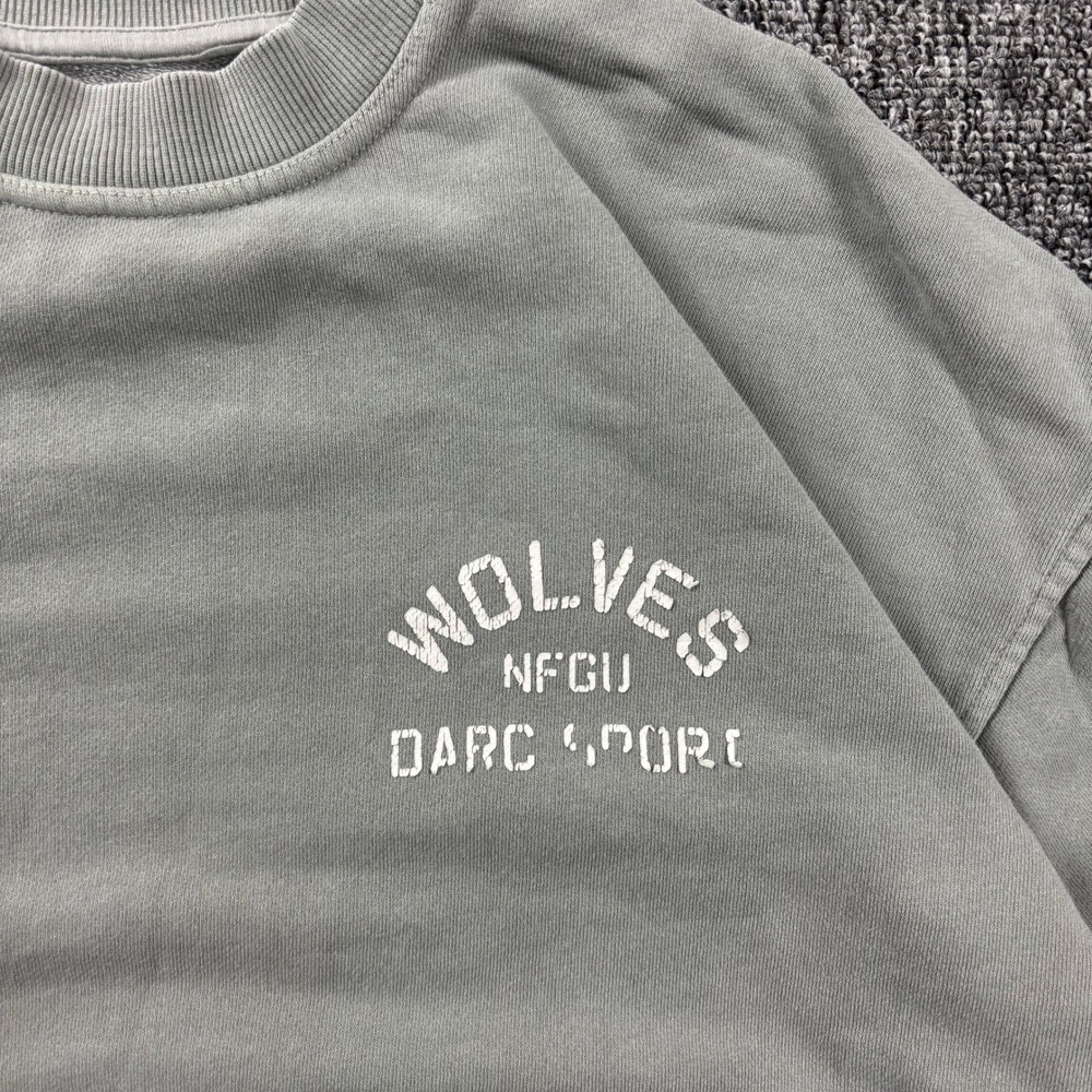 Limited SHE Darc Sport Wolves NFGU Sage Green Distressed Sweatshirt Medium - Picture 2 of 8